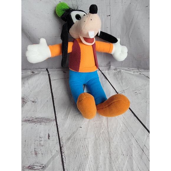 Disney Goofy Plush Stuffed Animal Toy Doll Authentic Original 10in Hard Eyes - Picture 4 of 7